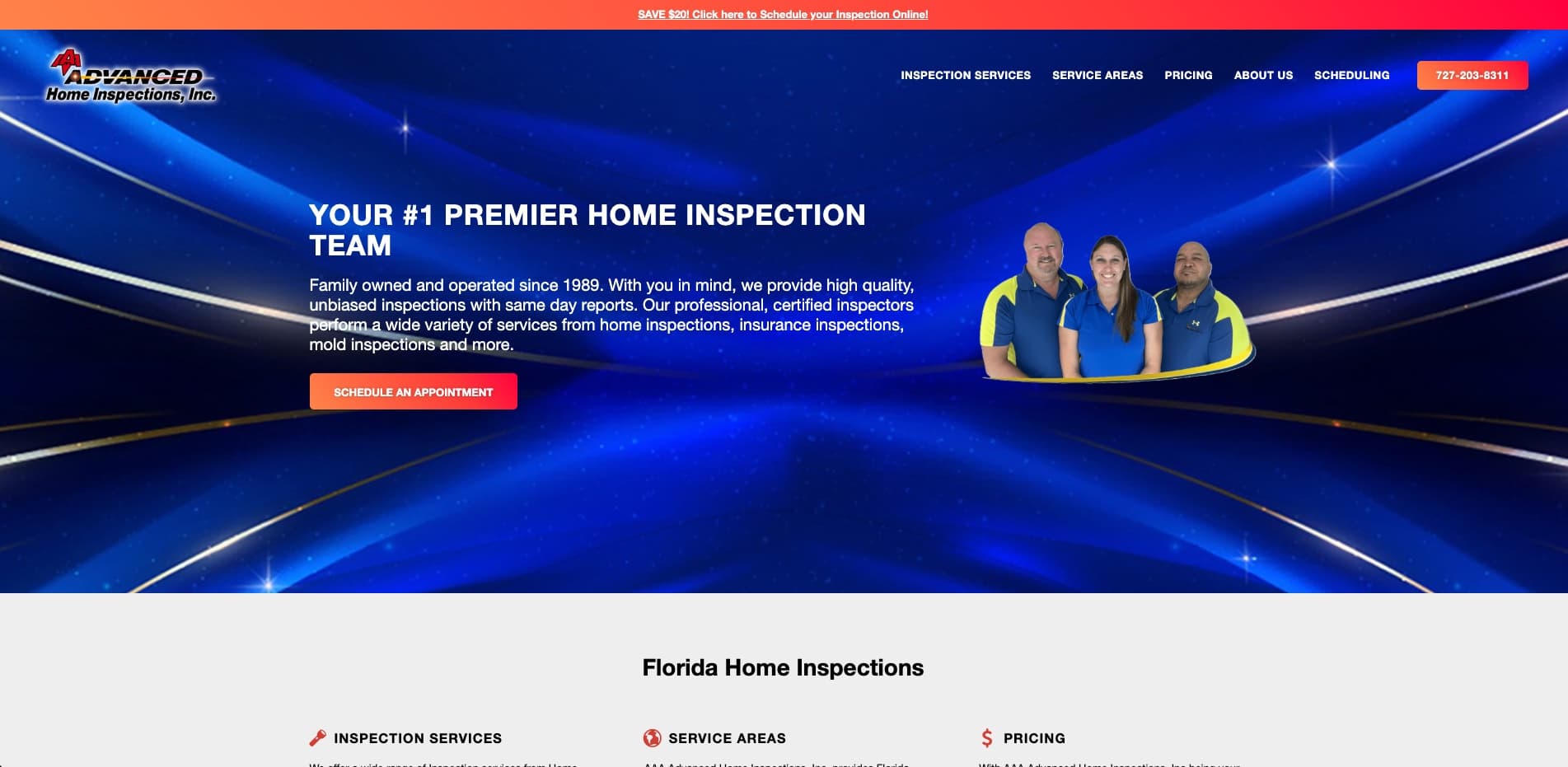 aaaadvancedhomeinspections.com project screenshot