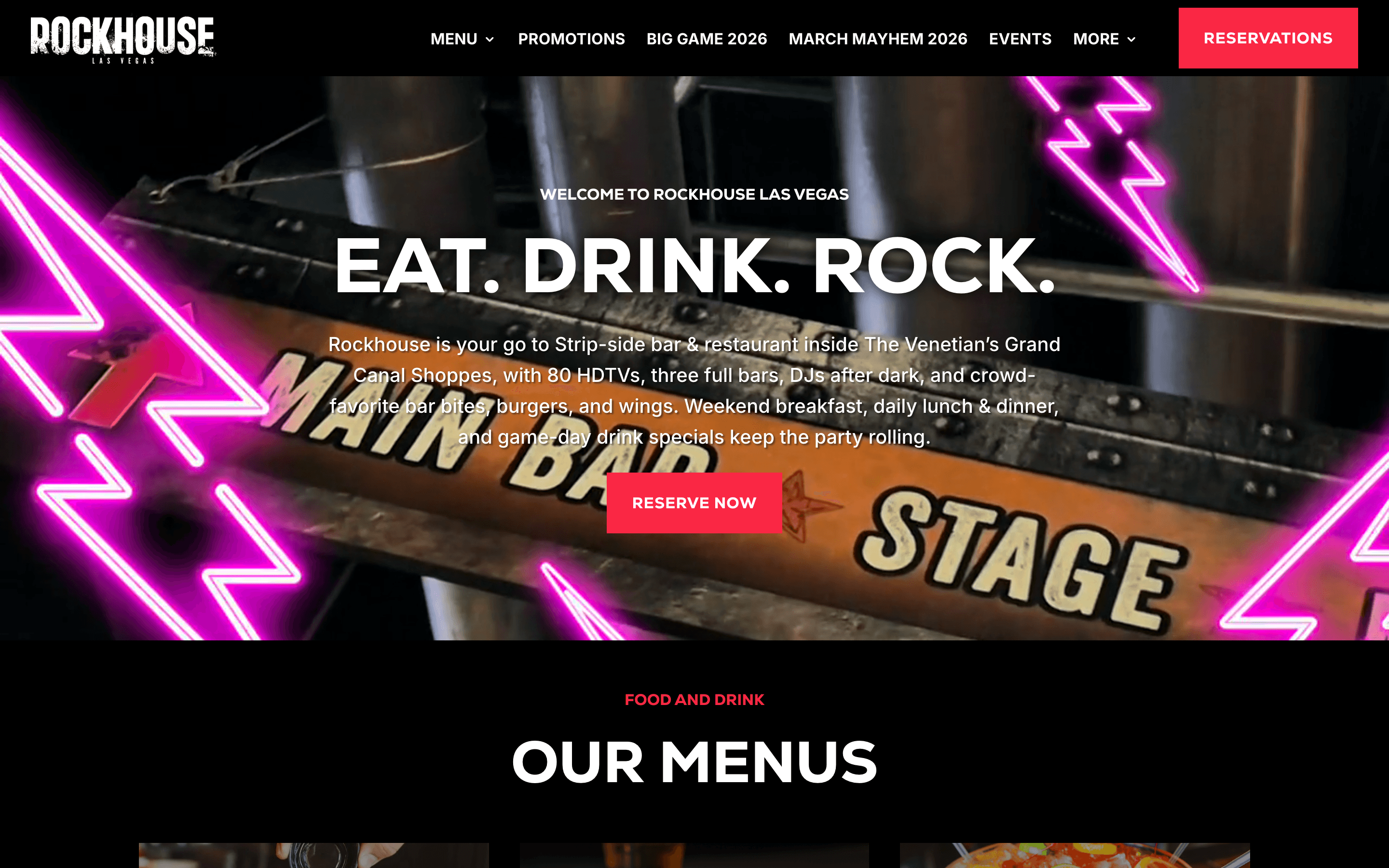 therockhousebar.com project screenshot